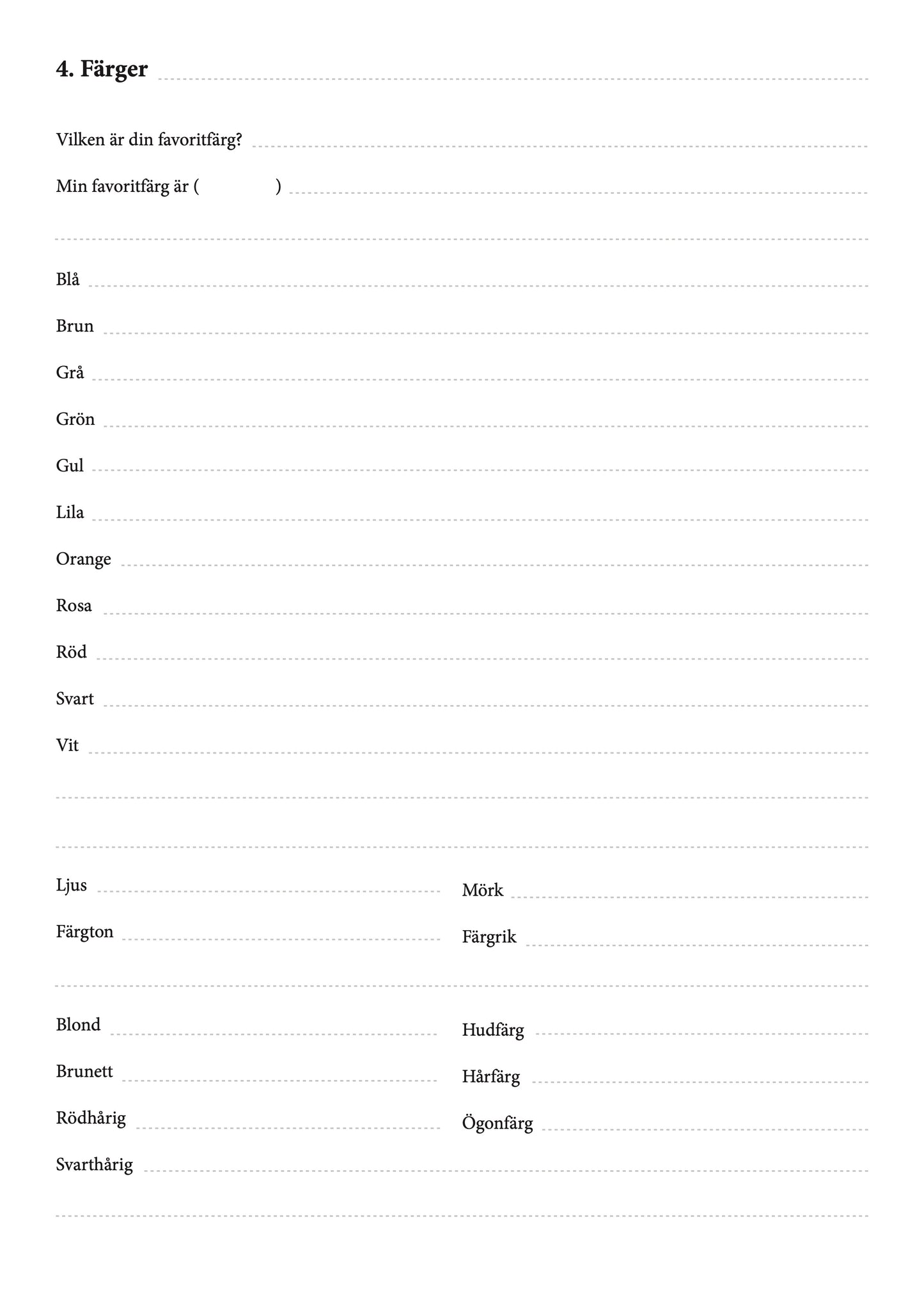 Svenska-acehniska anteckningsbok att fylla i