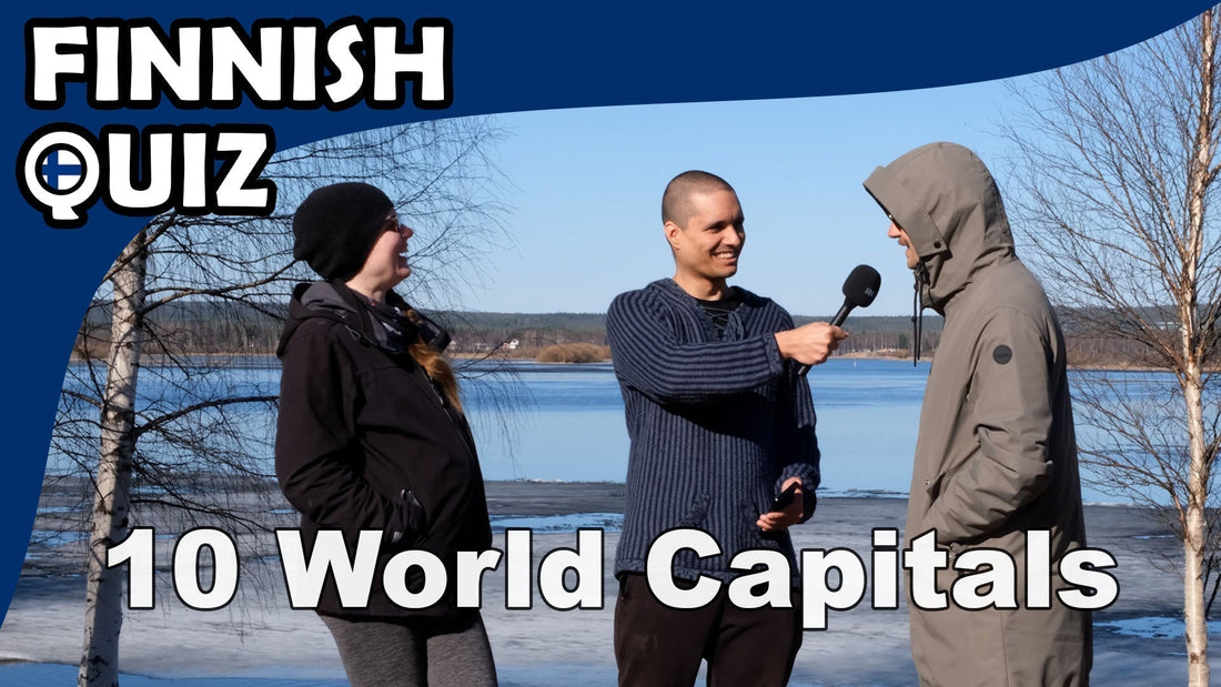 Finnish Comprehensible Input: Street Quiz in Rovaniemi (10 World Capitals)