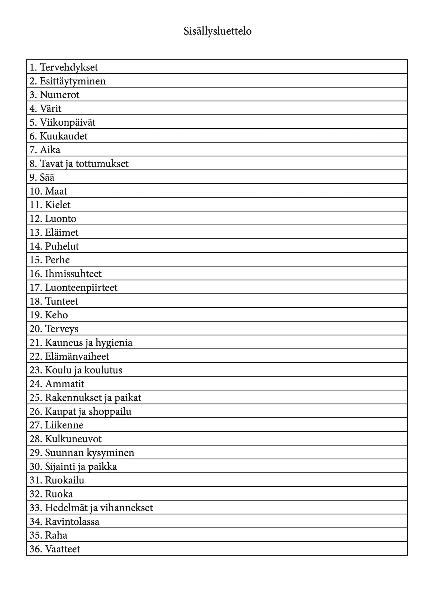 Suomi-kalmukki täytettävä vihko sisällysluettelo sivu 1