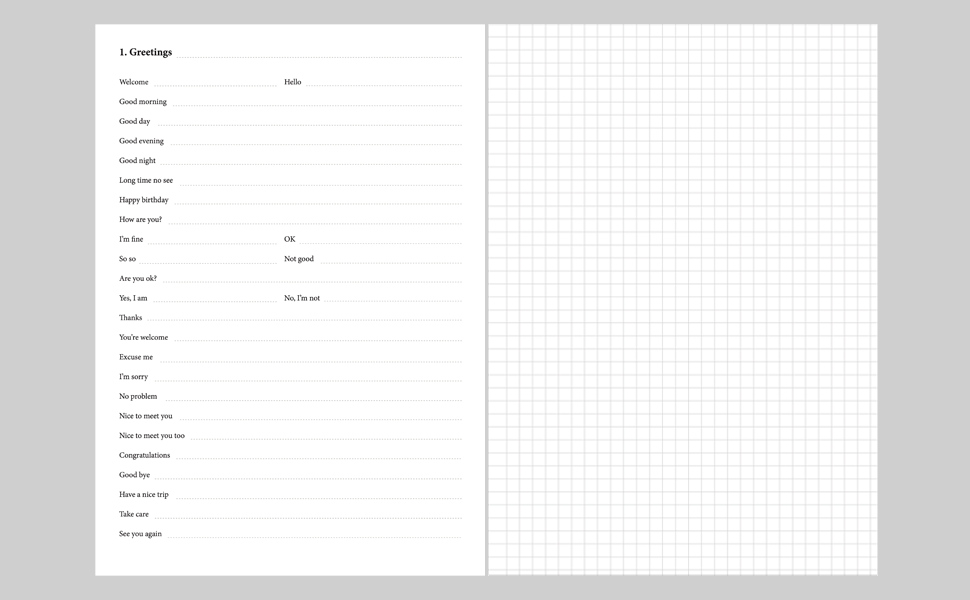 Georgian language learning notebook structure