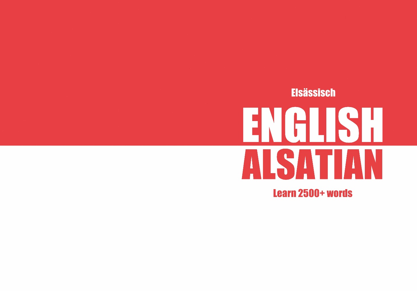 Alsatian language learning notebook cover