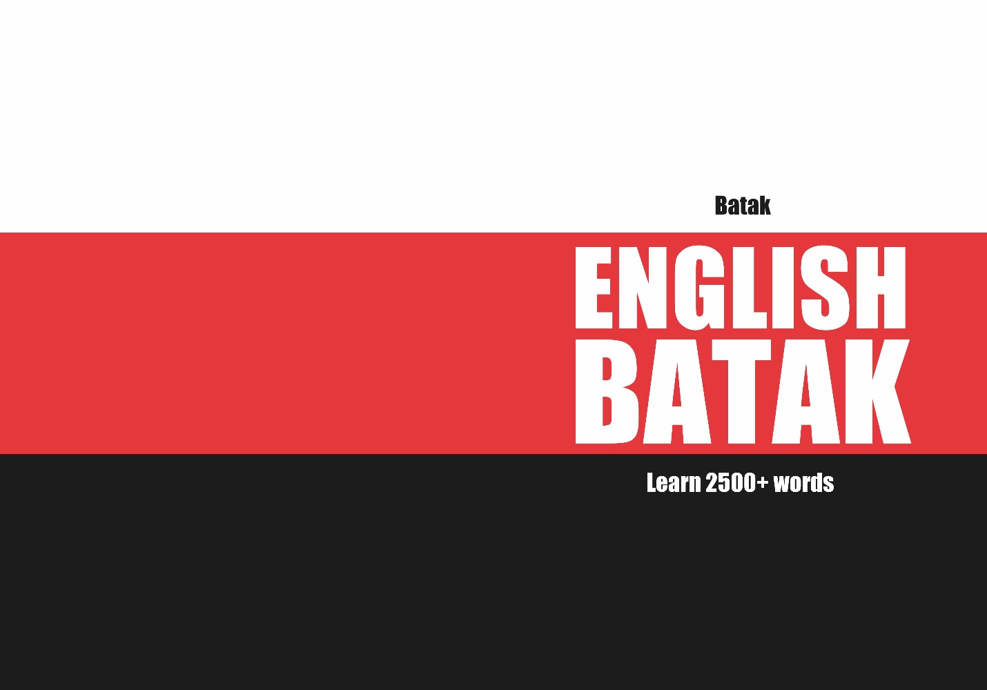 Batak language learning notebook cover