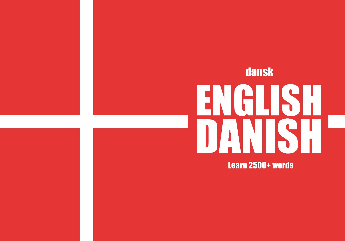 Danish language learning notebook cover