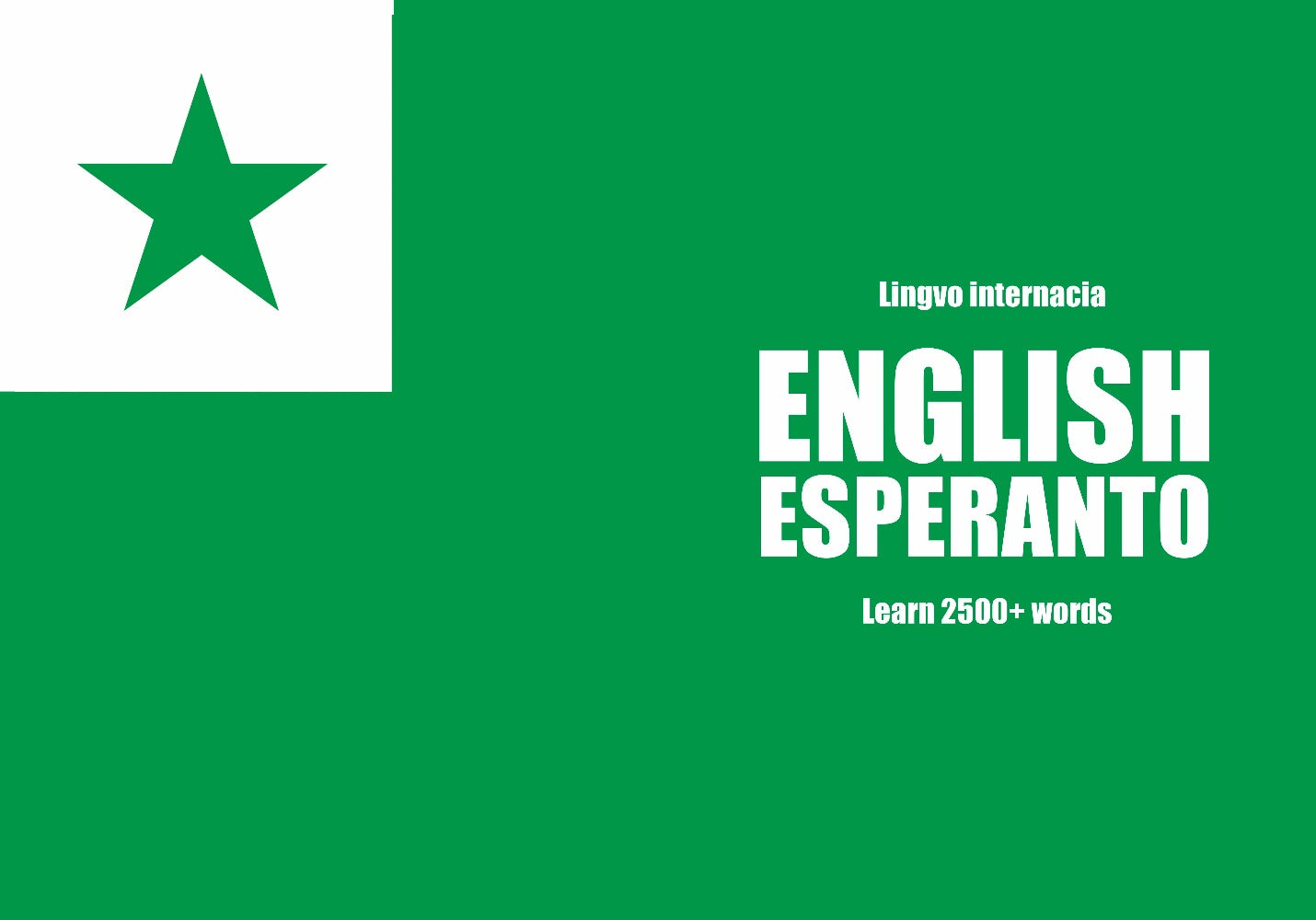 Esperanto language learning notebook cover