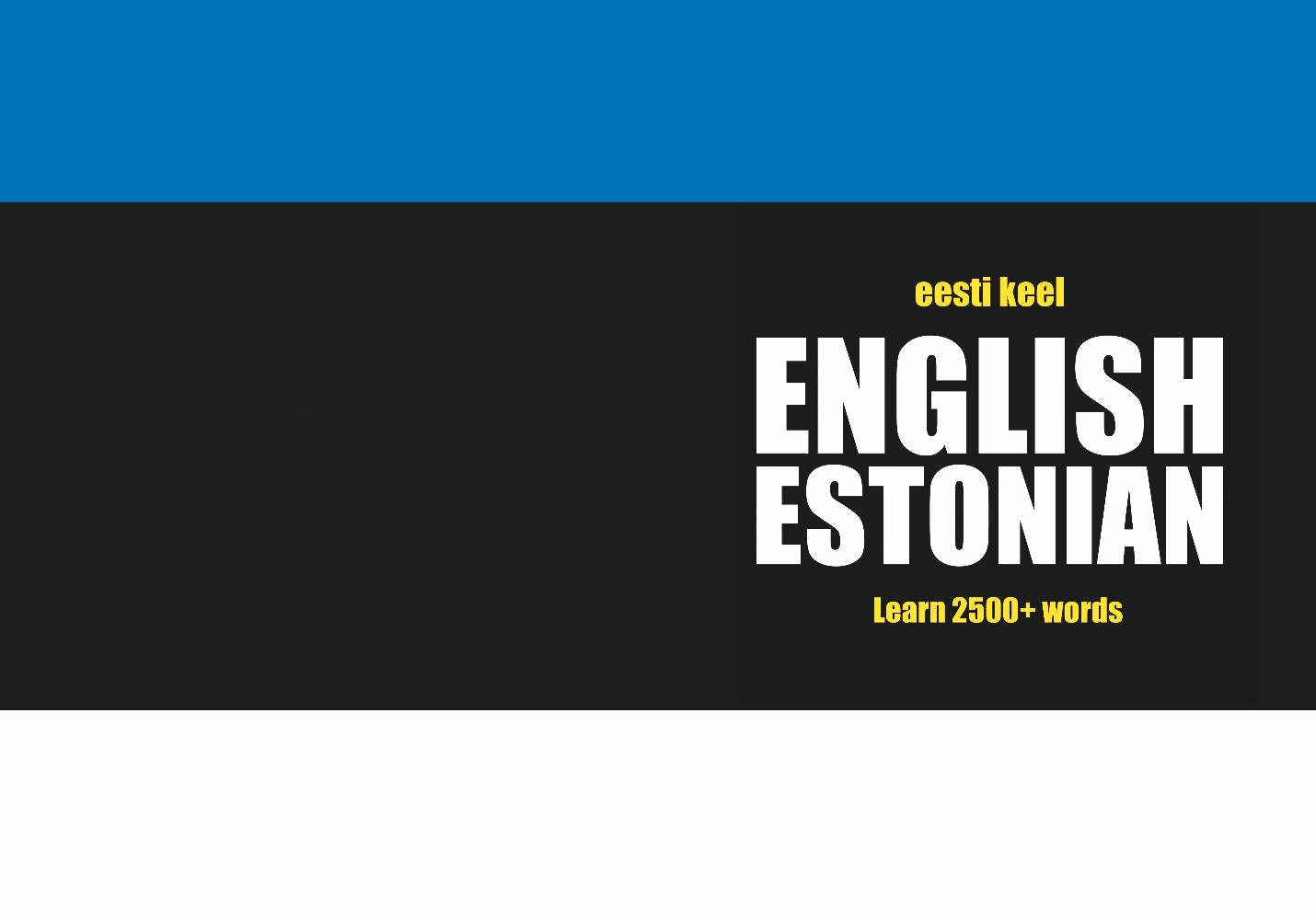 Estonian language learning notebook cover