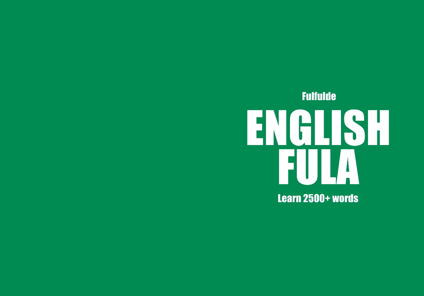 Fula language learning notebook cover