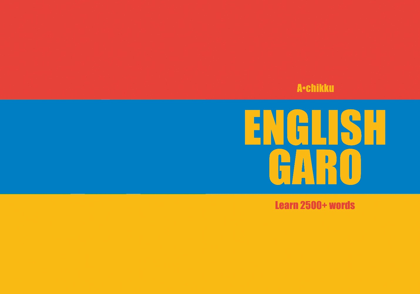 Garo language learning notebook cover