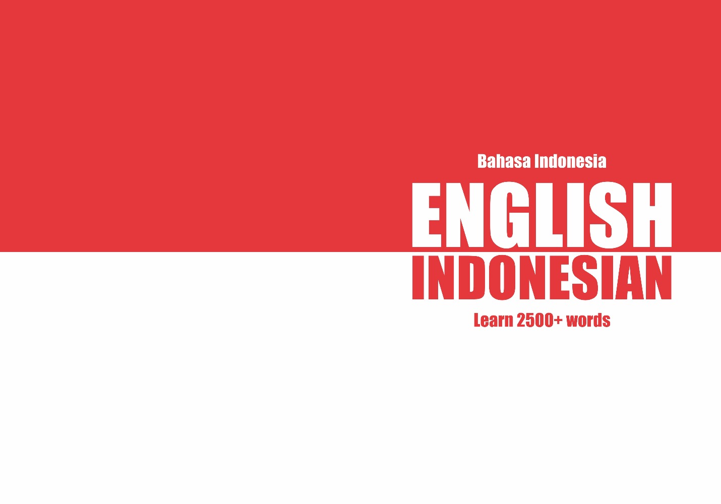 Indonesian language learning notebook cover