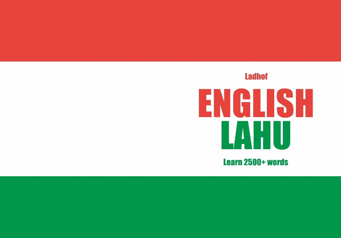 Lahu language learning notebook cover