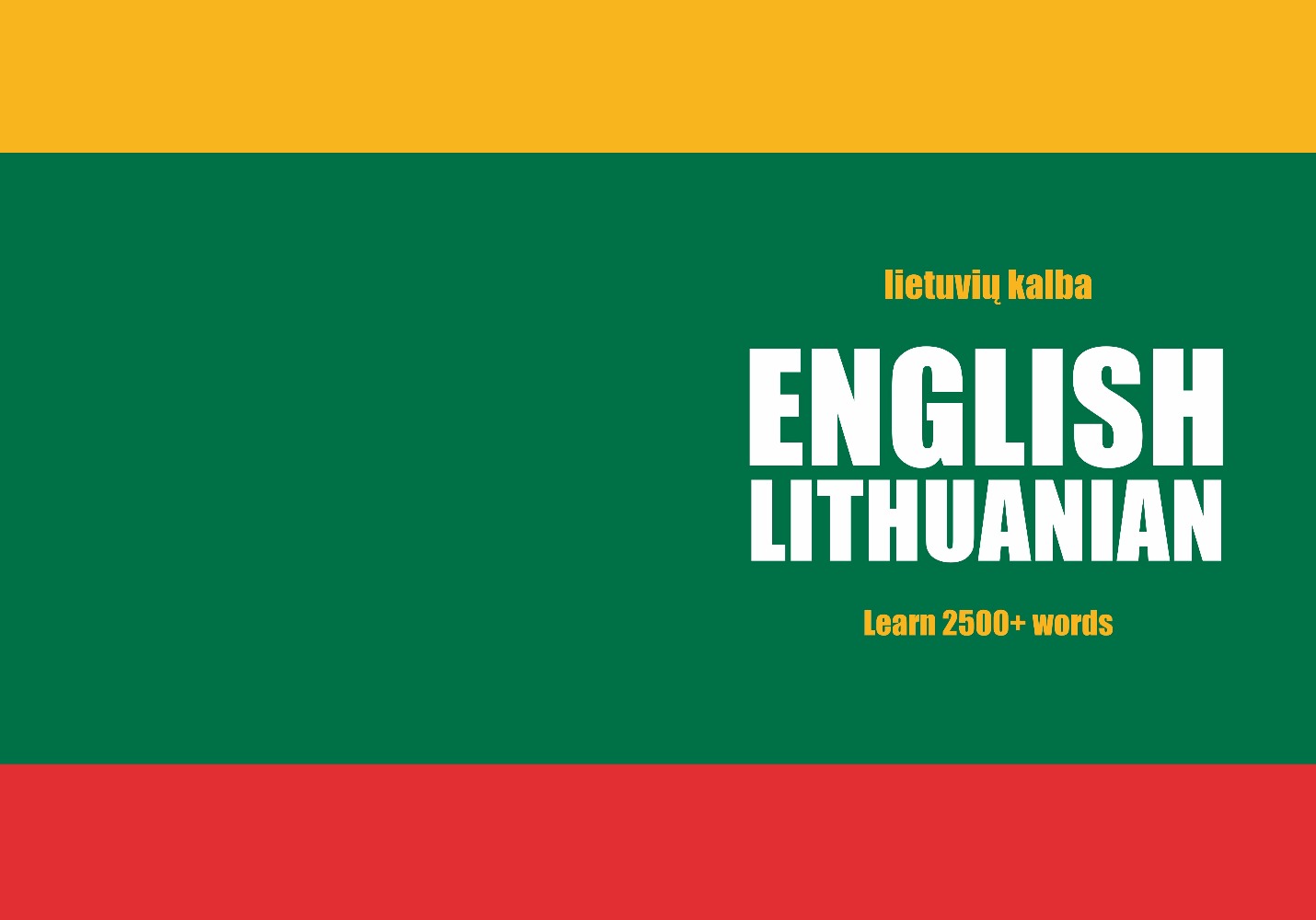 Lithuanian language learning notebook cover