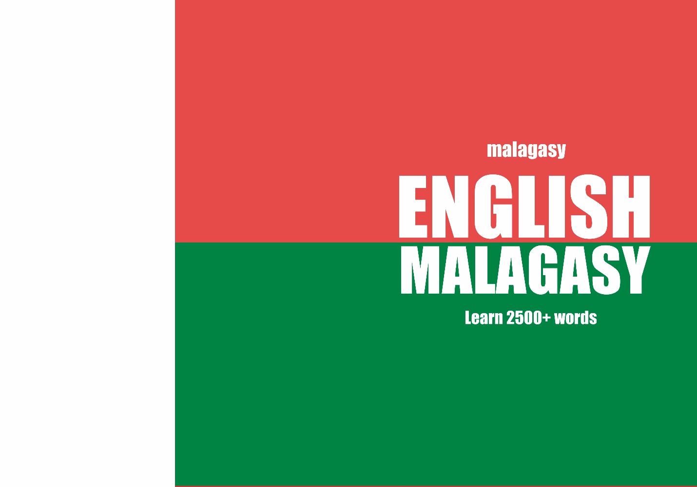 Malagasy language learning notebook cover