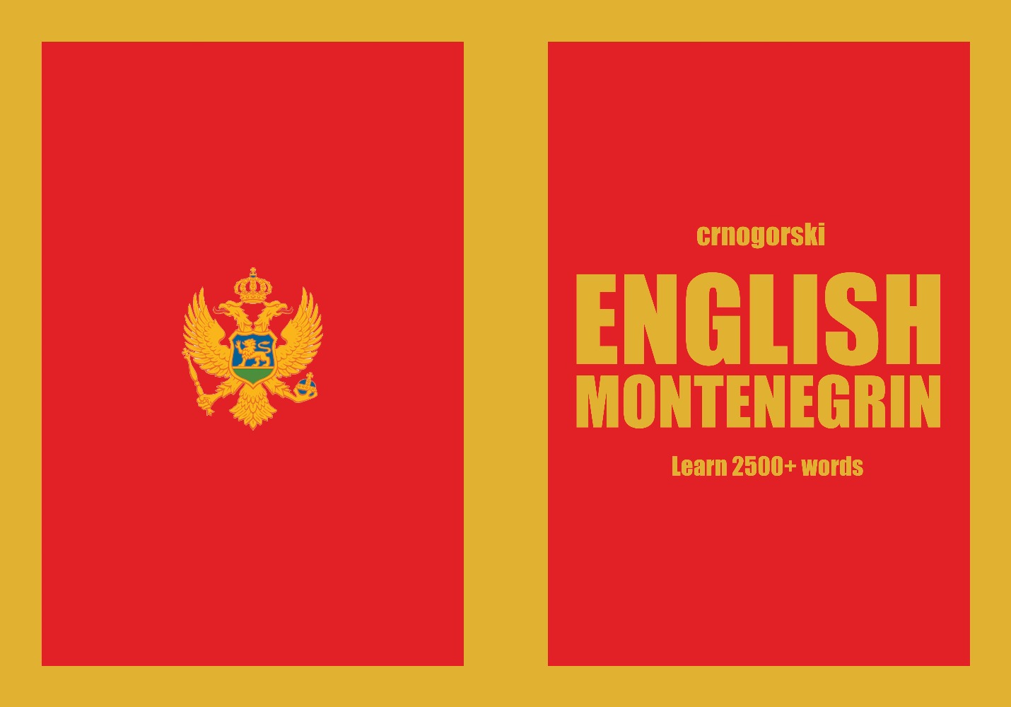 Montenegrin language learning notebook cover