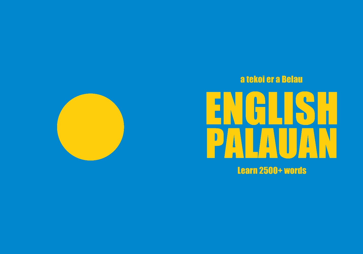 Palauan language learning notebook cover