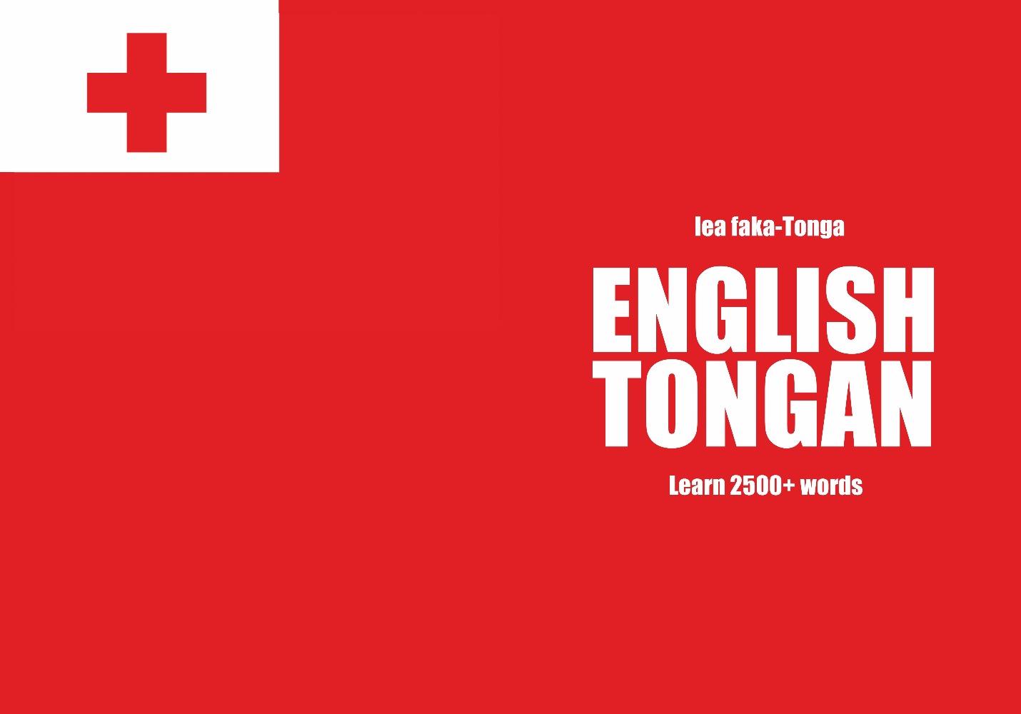 Tongan language learning notebook cover