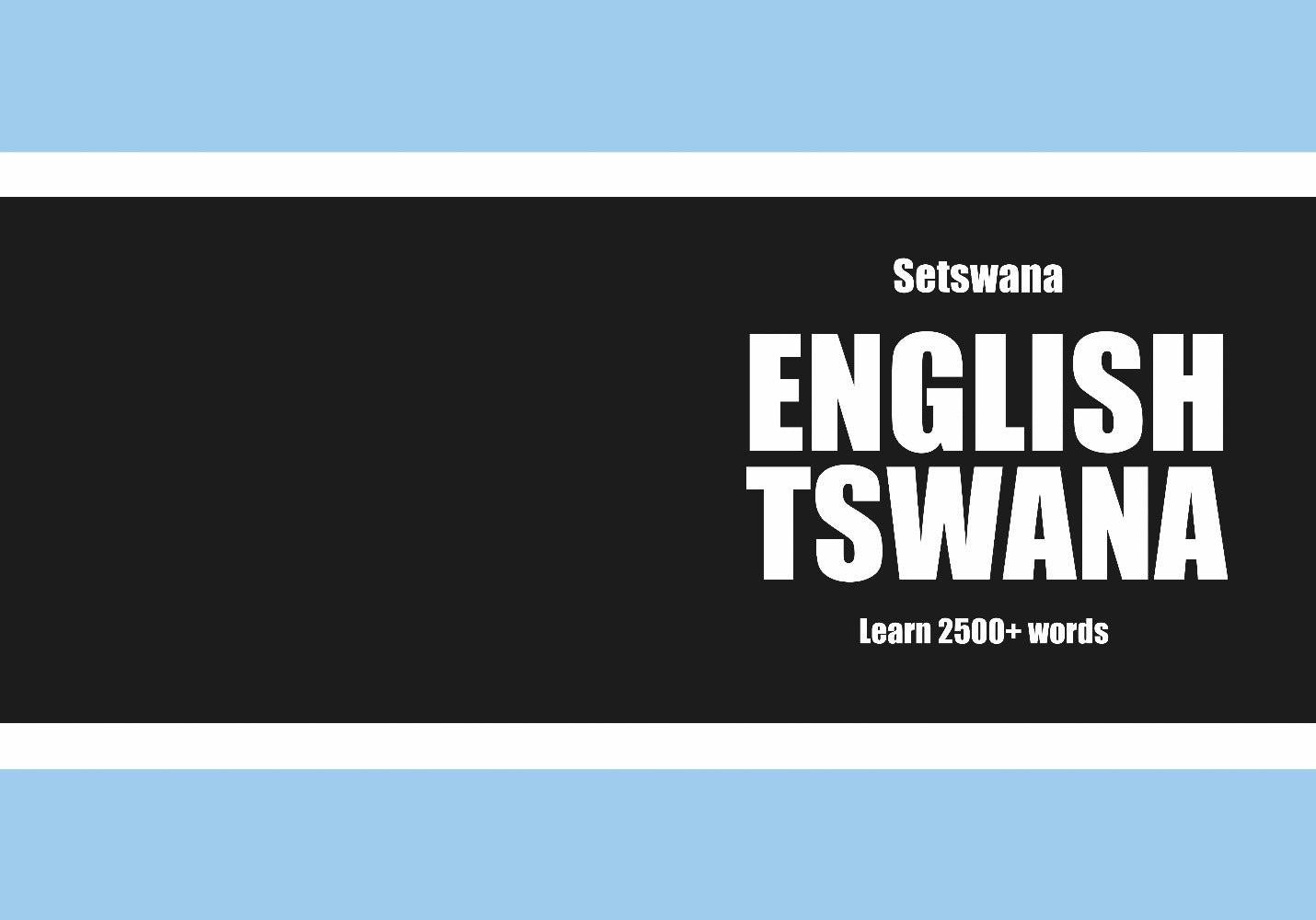 Tswana language learning notebook cover