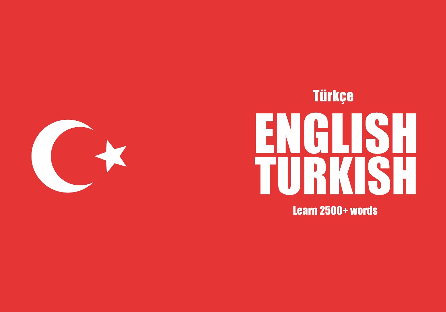 Turkish language learning notebook cover