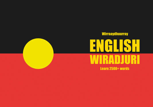 English-Wiradjuri fill in the blanks notebook