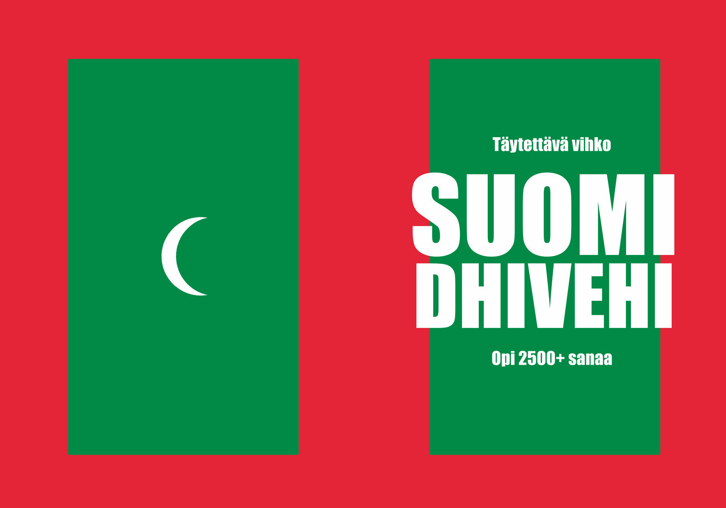 Suomi-dhivehi täytettävä vihko