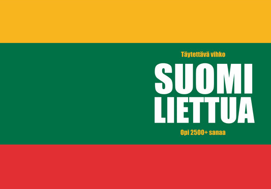 Suomi-liettua täytettävä vihko