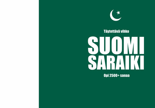 Suomi-saraiki täytettävä vihko