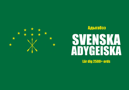 Svenska-adygeiska anteckningsbok att fylla i