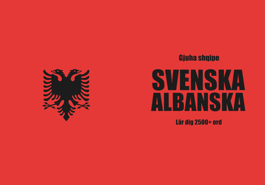 Svenska-albanska anteckningsbok att fylla i