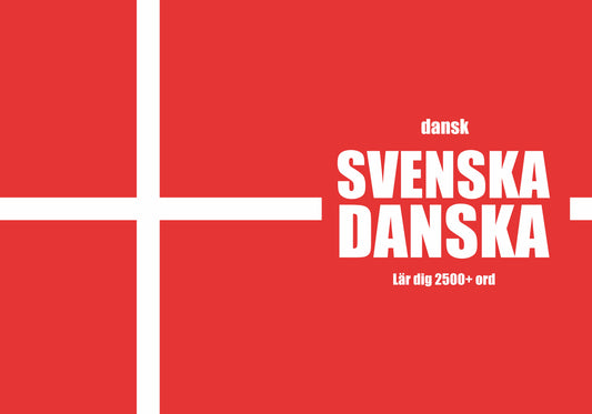 Svenska-danska anteckningsbok att fylla i