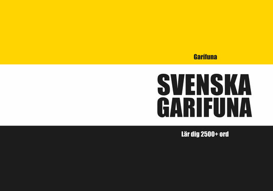 Svenska-garifuna anteckningsbok att fylla i