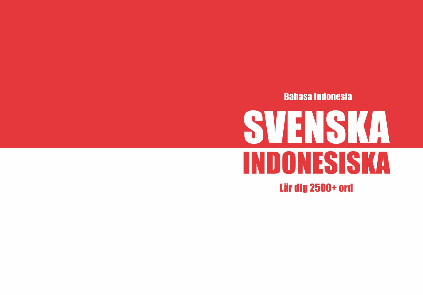 Svenska-indonesiska anteckningsbok att fylla i