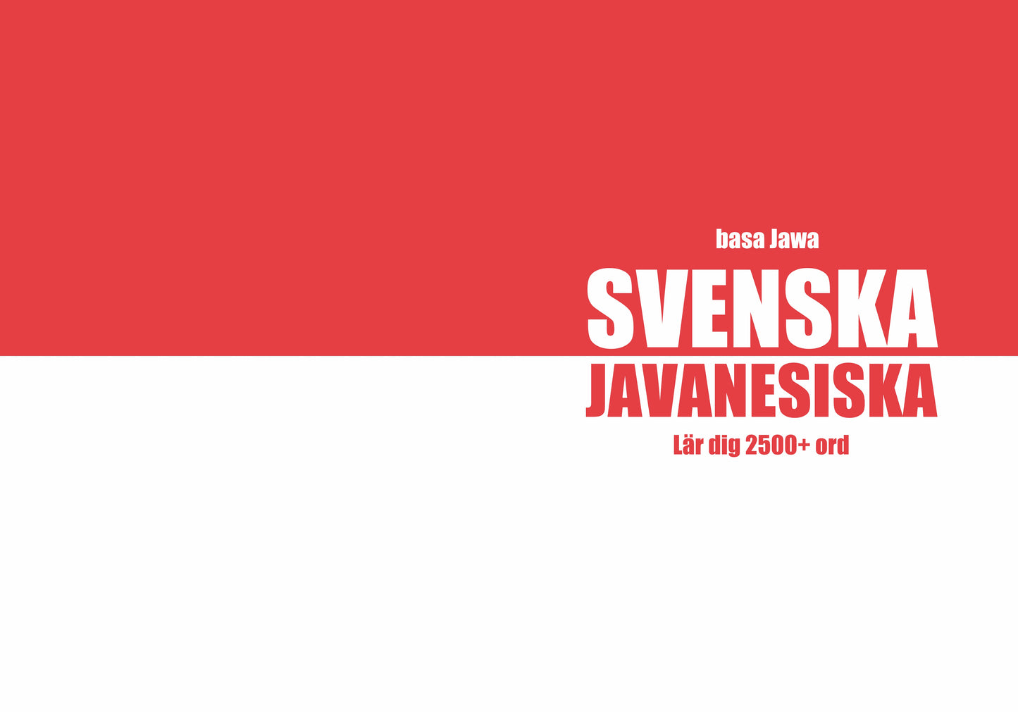 Svenska-javanesiska anteckningsbok att fylla i