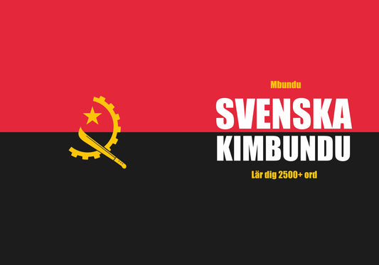 Svenska-kimbundu anteckningsbok att fylla i