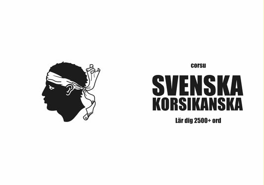 Svenska-korsikanska anteckningsbok att fylla i