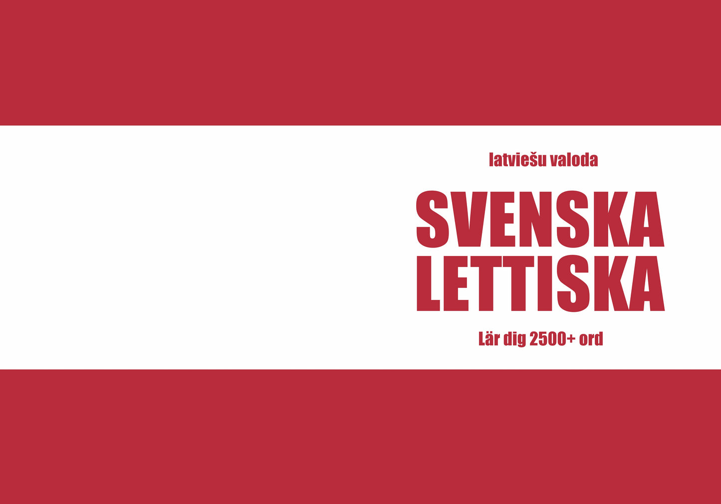 Svenska-lettiska anteckningsbok att fylla i