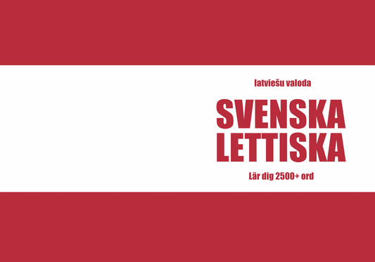 Svenska-lettiska anteckningsbok att fylla i