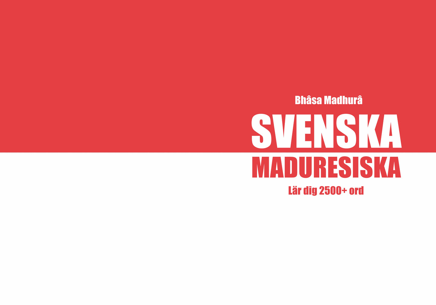 Svenska-maduresiska anteckningsbok att fylla i