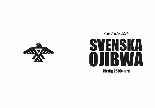 Svenska-ojibwa anteckningsbok att fylla i