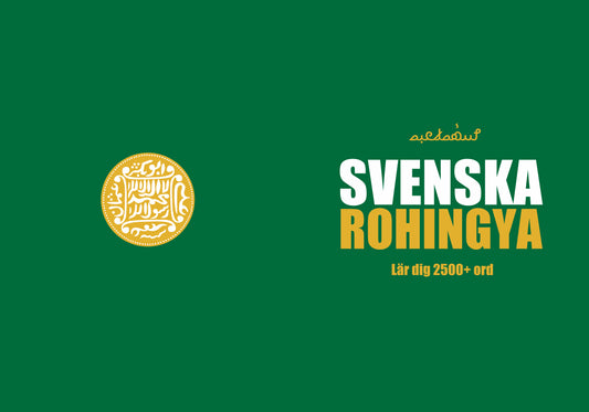 Svenska-rohingya anteckningsbok att fylla i