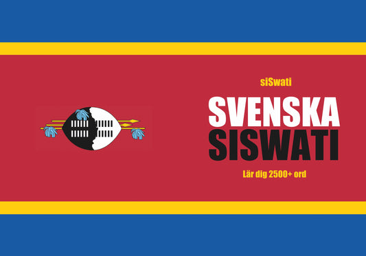 Svenska-siswati anteckningsbok att fylla i