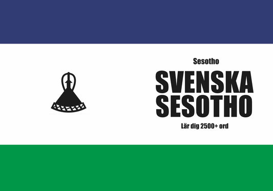 Svenska-sotho anteckningsbok att fylla i