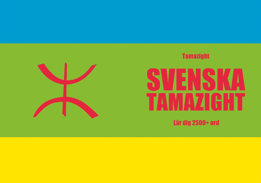 Svenska-tamazight anteckningsbok att fylla i