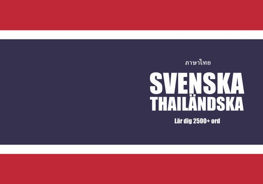 Svenska-thailändska anteckningsbok att fylla i